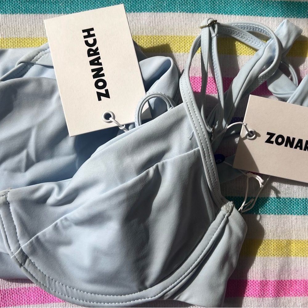 Zonarch Laetitia Bikini Small Top & Medium Bottom - NWT - Blue Moon color - Picture 1 of 4